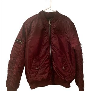 Men’s LOT29 burgundy coat size Large